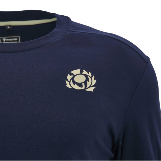 2026-2027 Scotland Rugby Ath LS Cotton Tee (Navy)