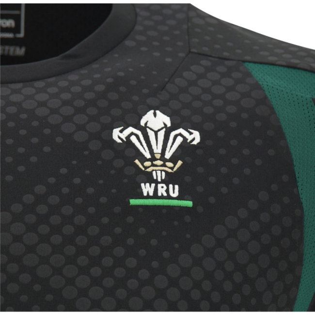 2026-2027 Wales WRU Rugby Player Training Shirt (Black) - Kids (Your Name)