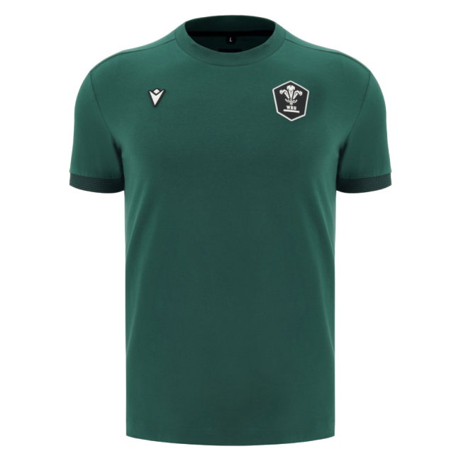 2026-2027 Wales WRU Athleisure Player Travel Tee (Green) (Your Name)