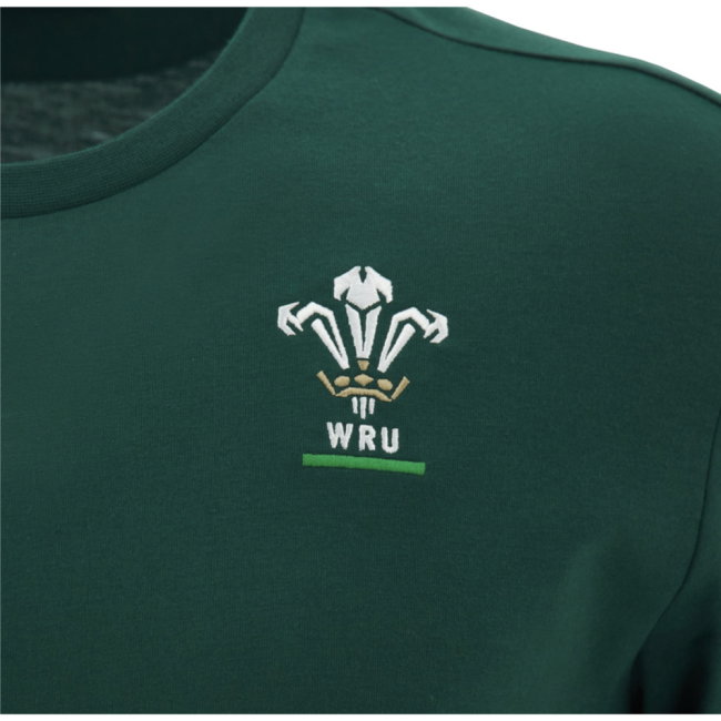 2026-2027 Wales WRU Rugby Cotton Travel Tee (Green) (Your Name)