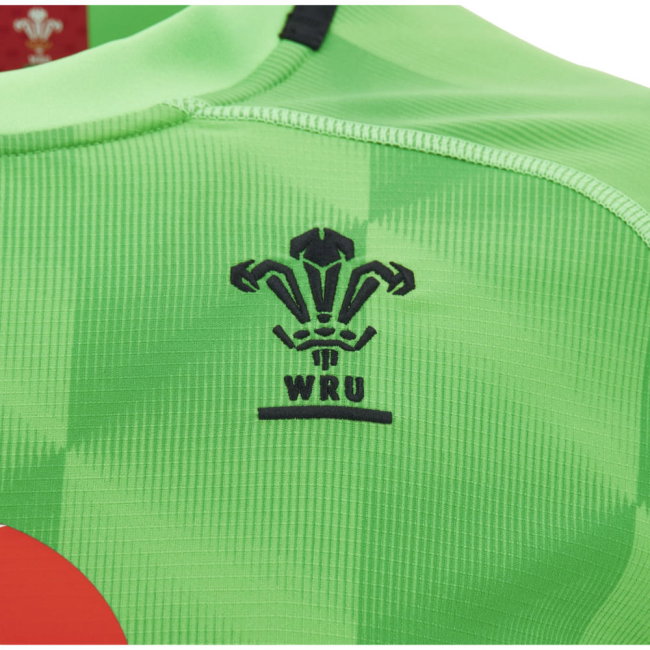 2026-2027 Wales WRU Training Rugby Shirt (Neon Green) (Your Name)