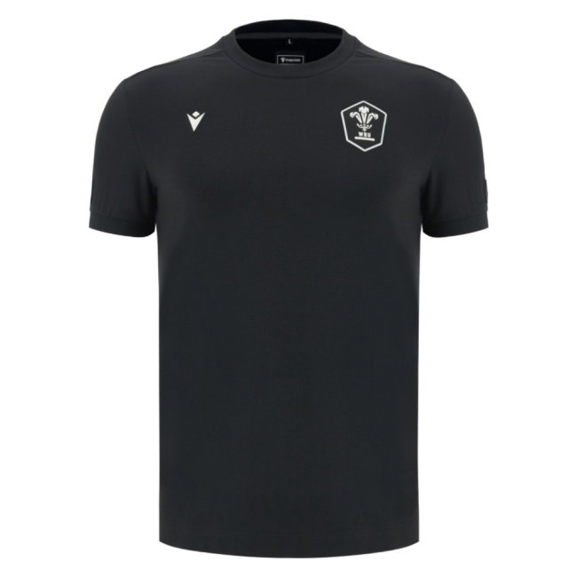 2026-2027 Wales WRU Rugby Athleisure Travel Shirt (Black) (Your Name)