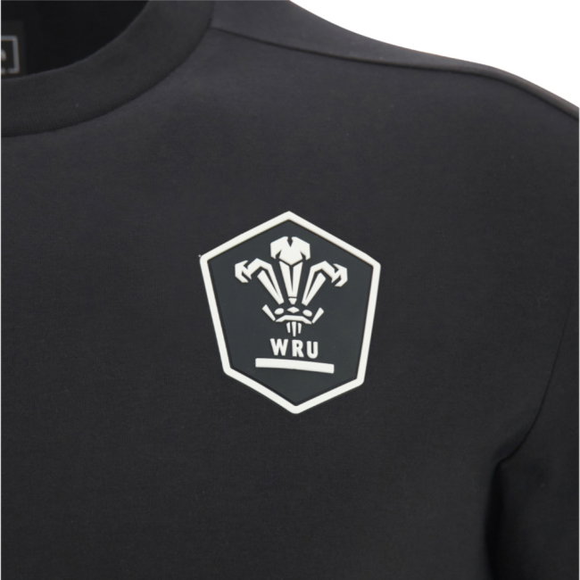 2026-2027 Wales WRU Rugby Athleisure Travel Shirt (Black) (Your Name)