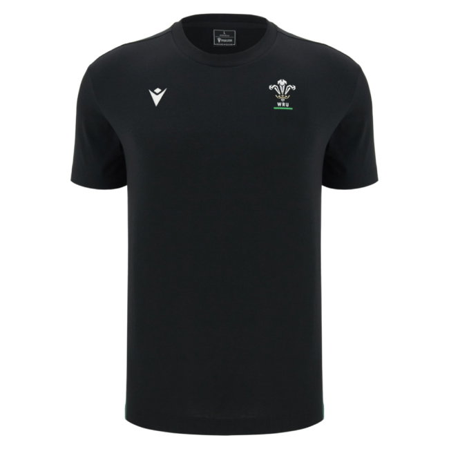 2026-2027 Wales WRU Rugby Travel Cotton T-Shirt (Black) (Your Name)