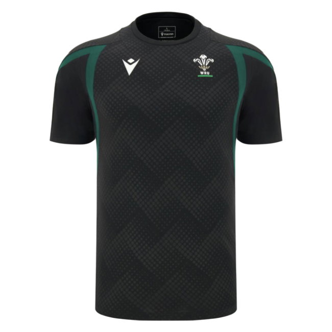 2026-2027 Wales WRU Rugby Player Training Shirt (Black) (Your Name)