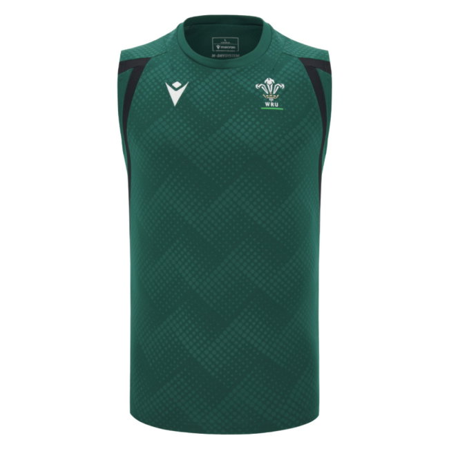 2026-2027 Wales WRU Rugby Sleeveless Shirt (Green) (Your Name)