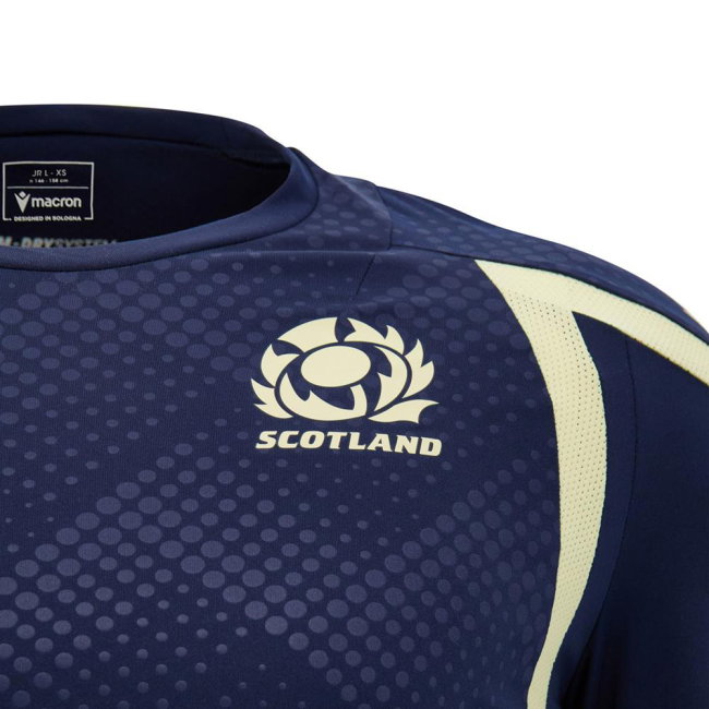 2026-2027 Scotland Rugby Training Shirt (Navy/Sand) - Kids