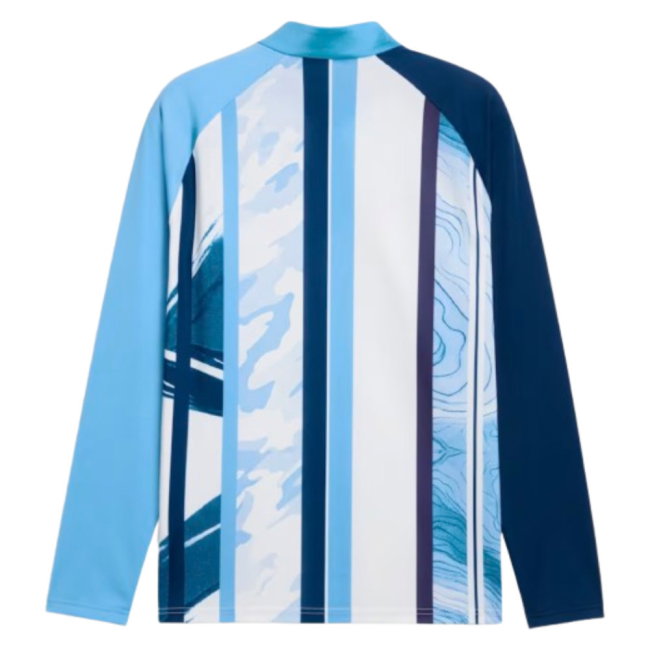 2026-2027 Man City Warm Up 1/4 Zip Top (White/Blazing Blue)