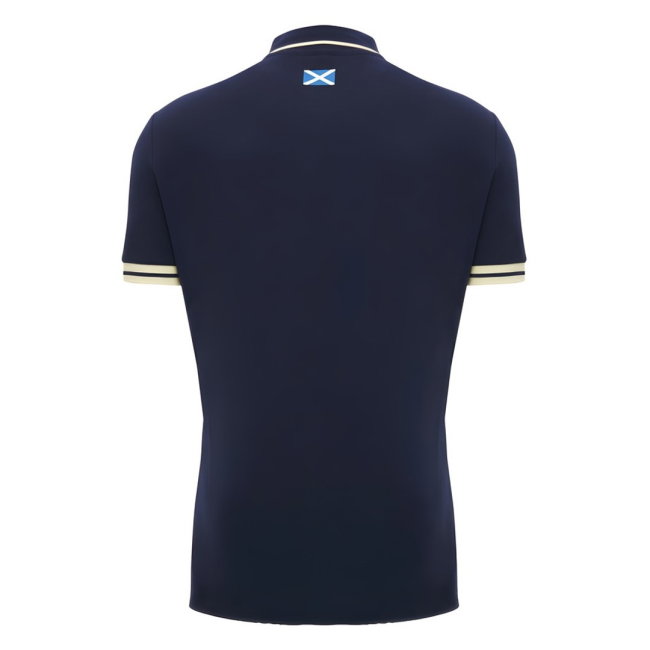 2026-2027 Scotland Rugby Polo Shirt (Navy/Sand) - Kids