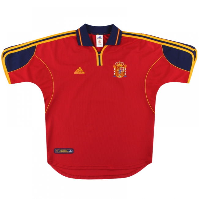 Spain 1999-02 Home Shirt ((Excellent) S) (Your Name)