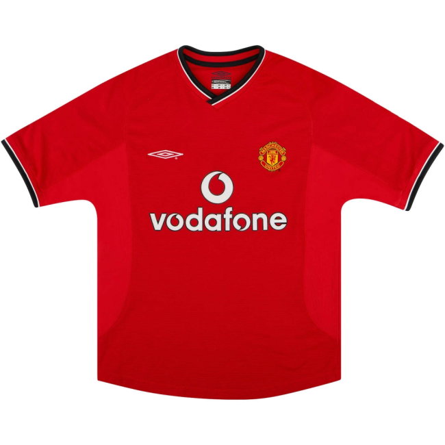 Manchester United 2000-02 Home Shirt (S) (Very Good) (Brown 24)