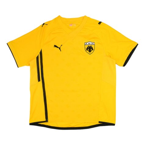 AEK Athens 2009-10 Home Shirt ((Excellent) XL) (Rivaldo 10)