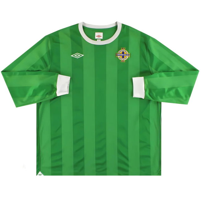 Northern Ireland 2010-12 Long Sleeve Home Shirt ((Good) XL) (Healy 9)