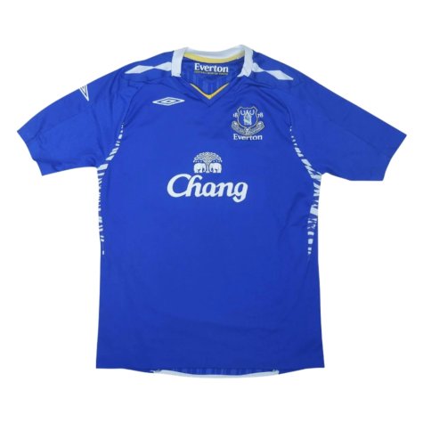 Everton 2007-08 Home Shirt ((Excellent) S) (Yobo 4)