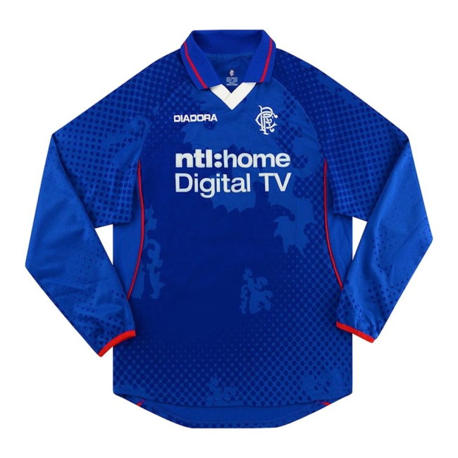 Rangers 2002-2003 Long Sleeved Home Shirt (XL) (Excellent) (Gascoigne 8)