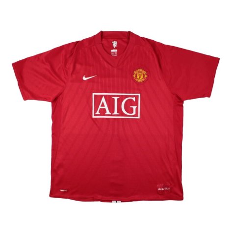 Manchester United 2007-2009 Home Shirt (Ronaldo 7) ((Very Good) XL)