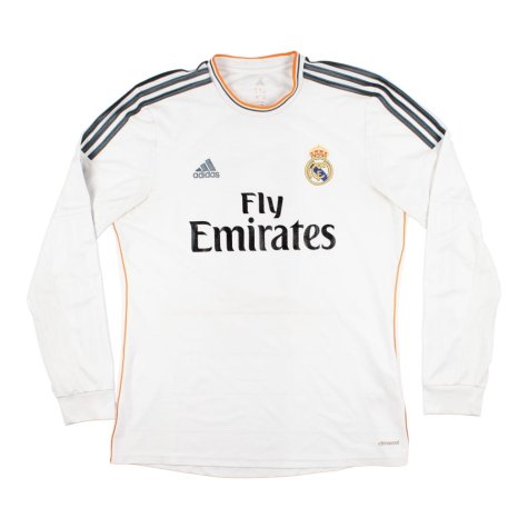 Real Madrid 2013-14 Home Long Sleeve Shirt (S) Ronaldo #7 (Fair)
