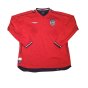 England 2002-04 Long Sleeve Away Shirt (S) (Excellent) (Heskey 11)