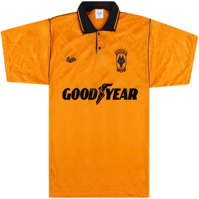 Wolves 1990-92 Home Shirt (L) (Very Good) (Bull 9)