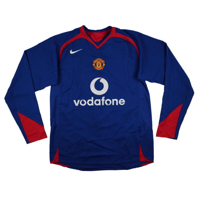 Manchester United 2005-06 Long Sleeve Away Shirt (M) (Excellent) (Vidic 15)