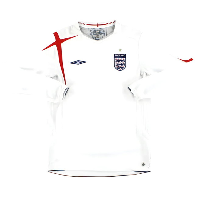 England 2005-07 Home Long Sleeve Shirt (XL) (Very Good) (BECKHAM 7)