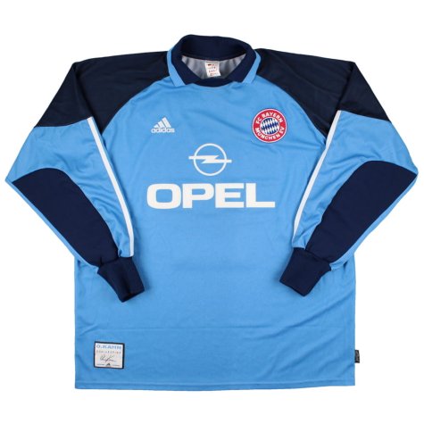 Bayern Munich 2000-01 Long Sleeve Goalkeeper Home Shirt (XL) Kahn #1 (Mint)