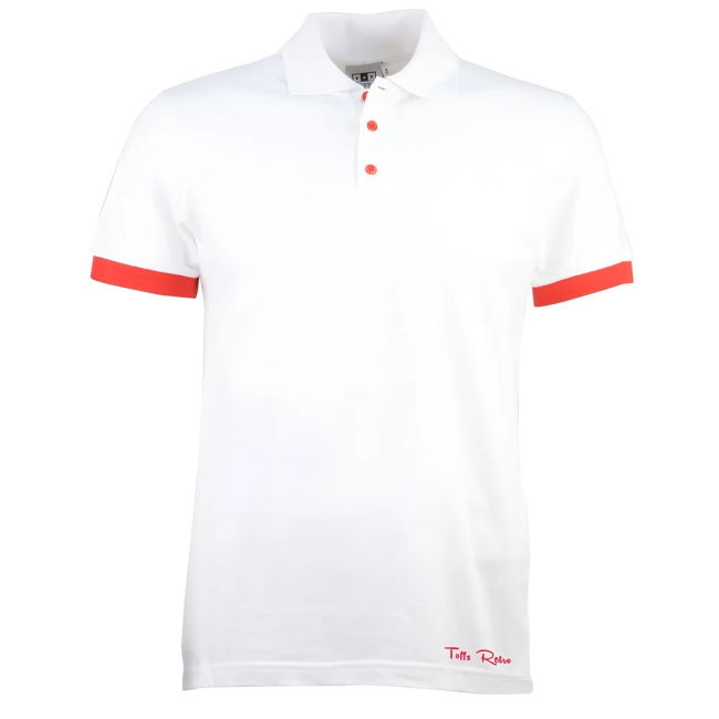 Toffs Retro Polo Shirt - White/Red