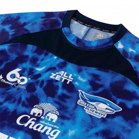 2021 Chonburi Bluewave Player Home Blue Shirt
