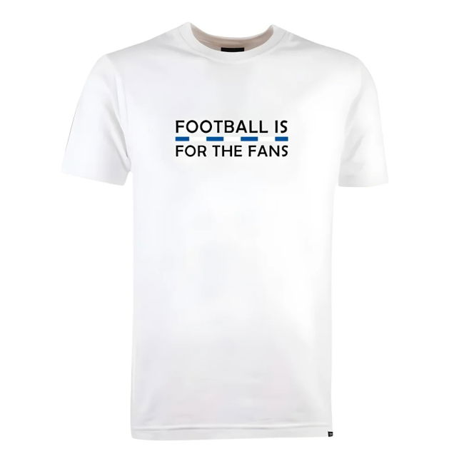 Blue/White Football is for the Fans - White T-Shirt