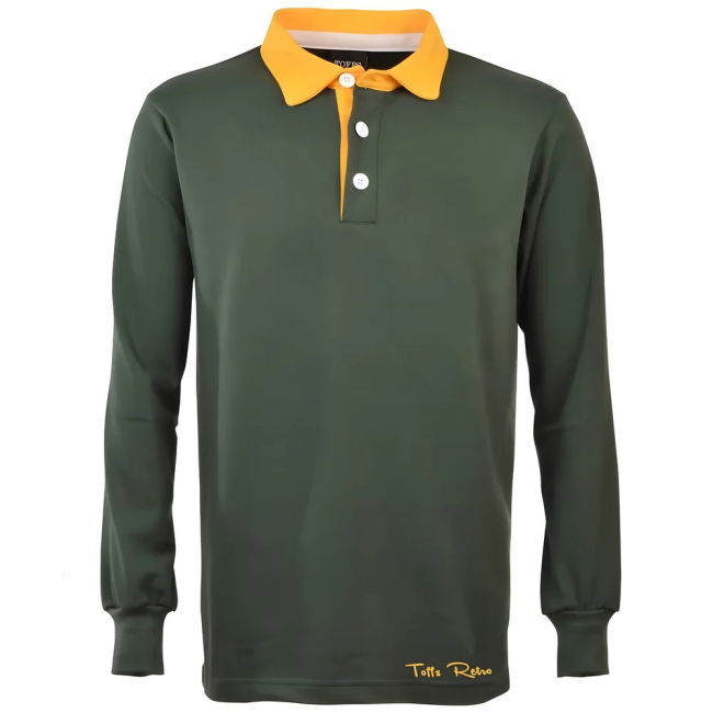 TOFFS Retro Green Long Sleeve Shirt with Collar