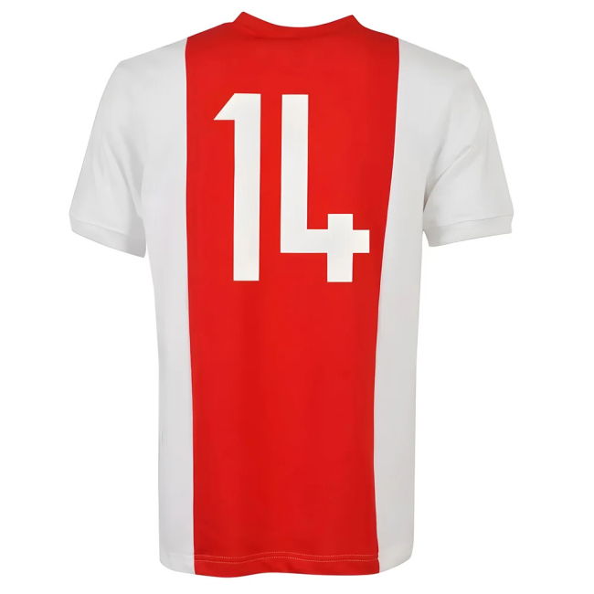 Ajax 1970s No. 14 Short Sleeve Retro Football Shirt