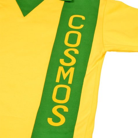New York Cosmos Retro Yellow Short Sleeved Football Shirt
