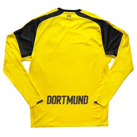 Borussia Dortmund 2016-17 Long Sleeve European Home Shirt (L) (Dembele 7) (Excellent)