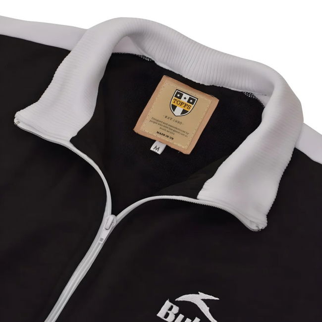 BUKTA Track Top Black with White Panels/Cuffs