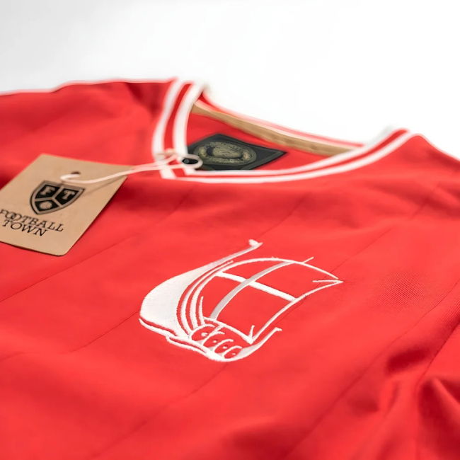 Vintage Denmark De Rød-hvide Soccer Jersey
