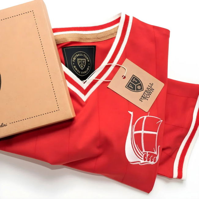 Vintage Denmark De Rød-hvide Soccer Jersey