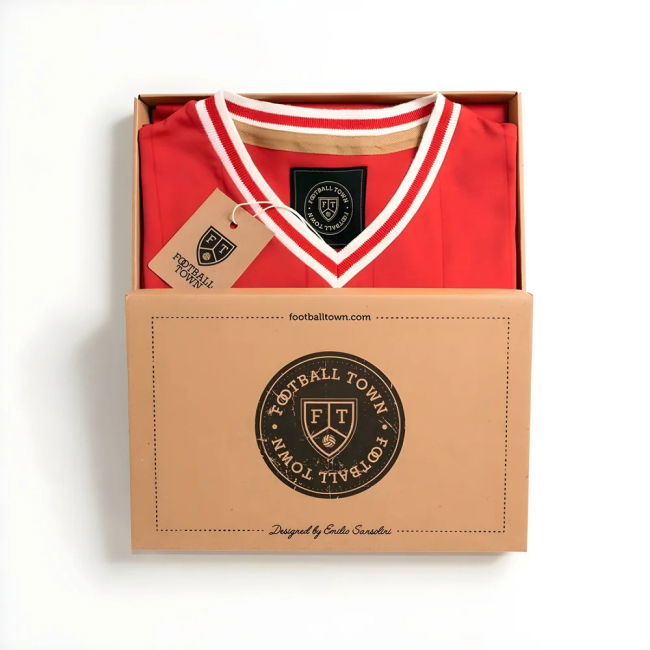 Vintage Denmark De Rød-hvide Soccer Jersey