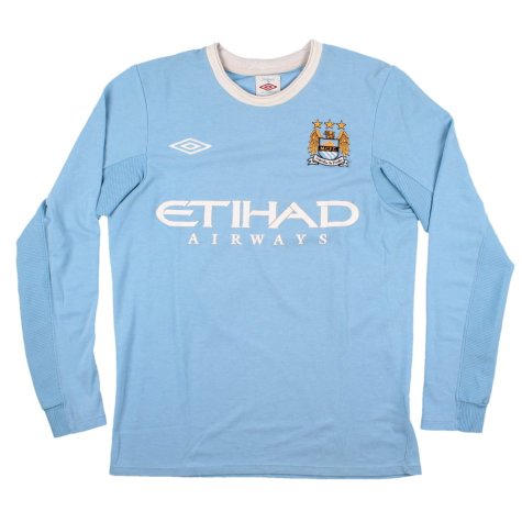 Manchester City 2009-10 L/S Home Shirt Tevez #32 (S) (Very Good)