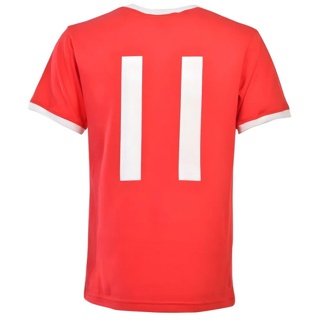 Wales 11 12th Man T-Shirt - Red/White Ringer