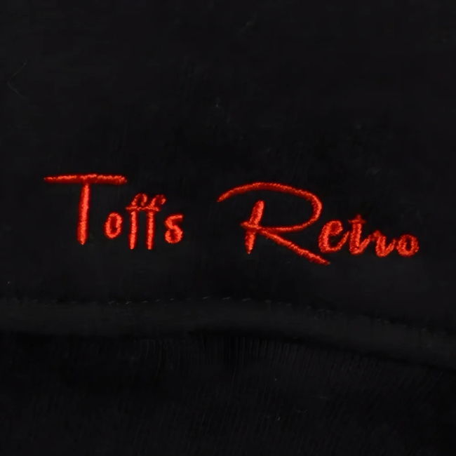 Toffs Retro Black Sweatshirt Red Sleeve Panels