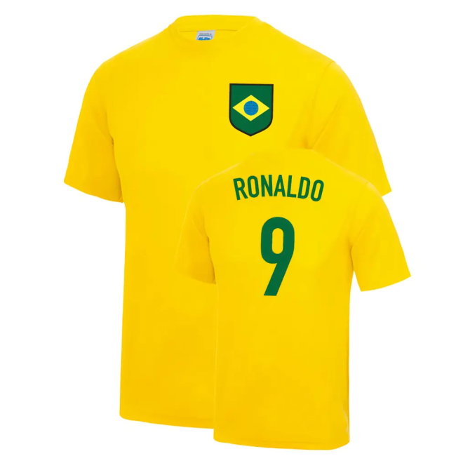 Ronaldo Brazil World Cup Football Fancy Dress Player T Shirt