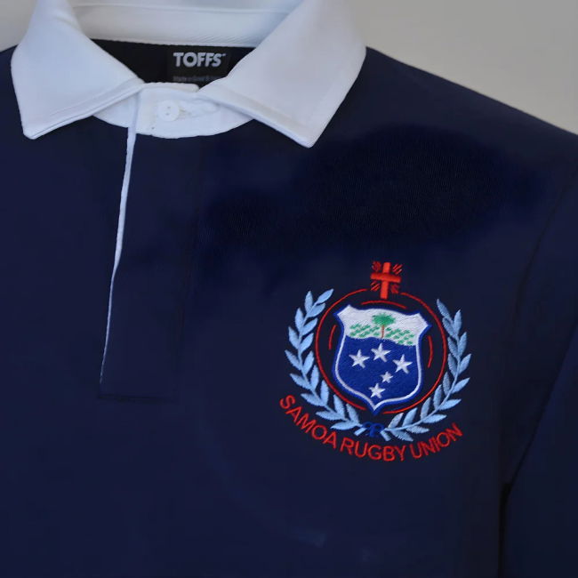 Samoa 1990s Navy Rugby Shirt