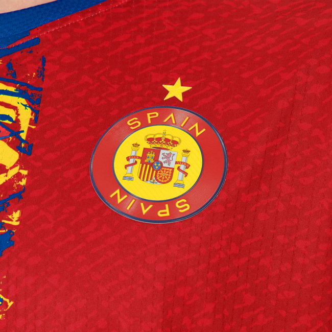 Spain Legacy Football Jersey Red (Wolvate) Kids Short Sleeve