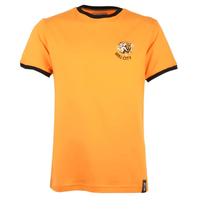 Kids Hull City T-Shirt - Amber/Black Ringer