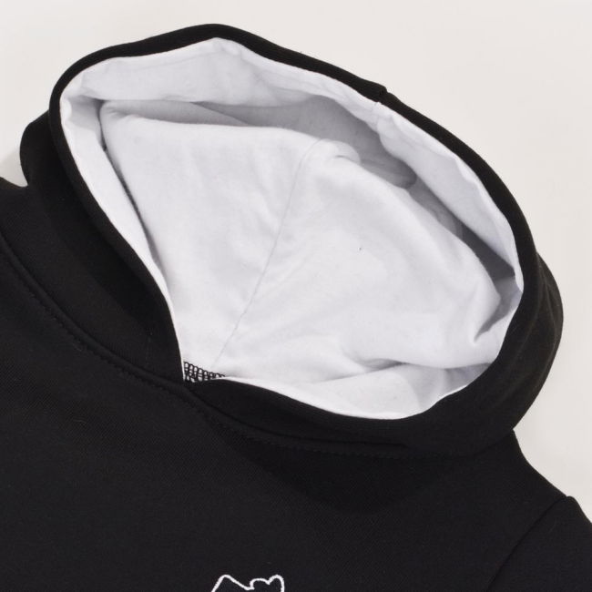 Kids Newcastle Hoodie - Black/White