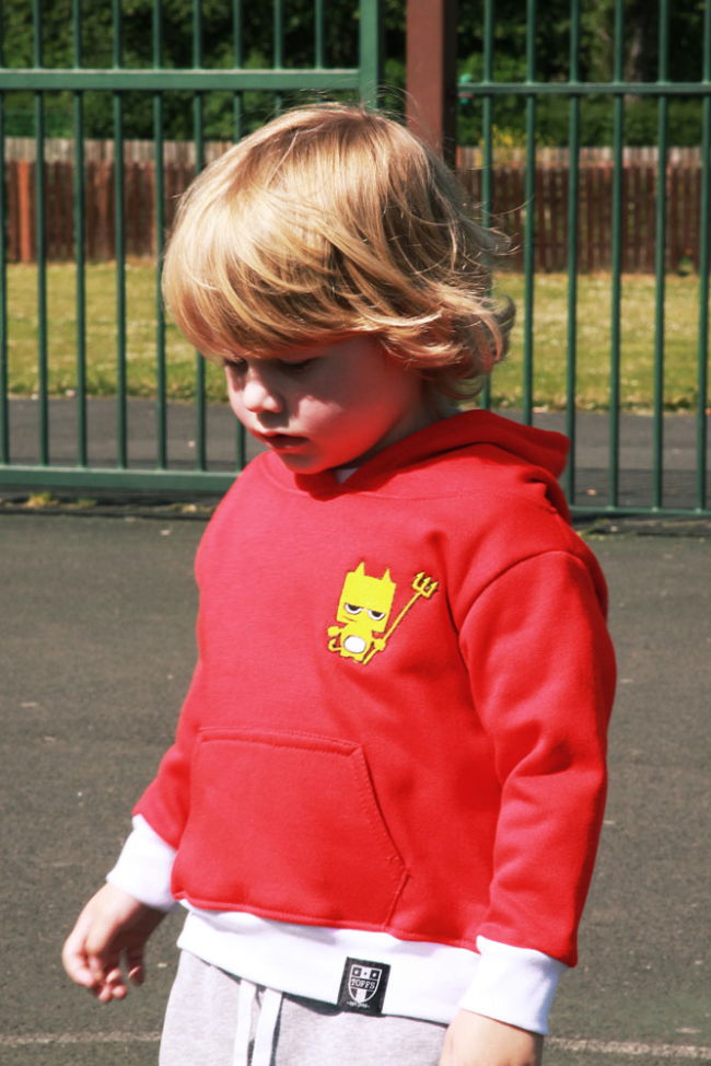 Kids Manchester Reds Hoodie - Red/White