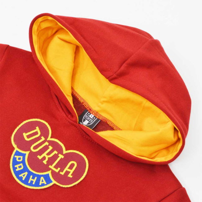 Kids Dukla Prague Hoodie - Maroon/Amber