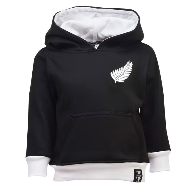 Kids New Zealand Hoodie - Black/White