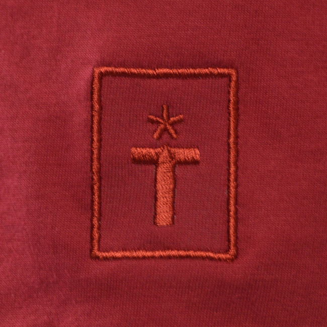 Maroon Roundal print t-shirt