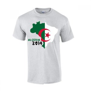 Algeria 2014 Country Flag T-shirt (grey)